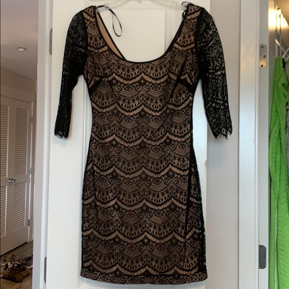 Black lace dress